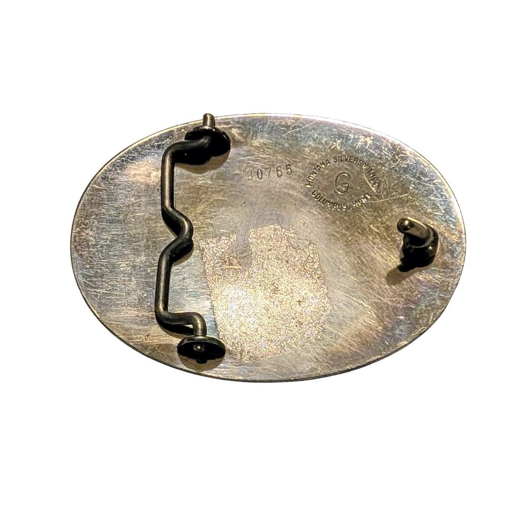 Montana Silversmiths Cowgirl Up Cross Belt Buckle Two-tone Western Engraved - Picture 3 of 8